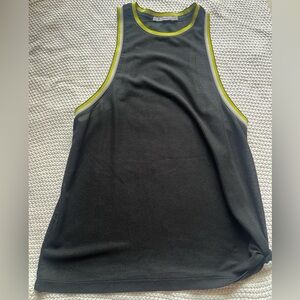 Alexander wang mesh tank top with green trim